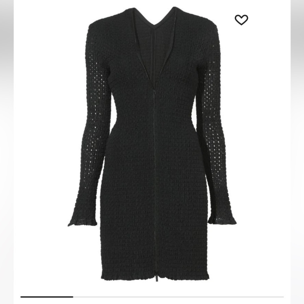 NWT Proenza Schouler Black Zipper Midi Dress